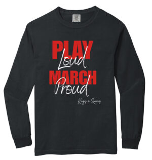 Clinton Marching Band Comfort Colors Heavyweight Ring Spun Long Sleeve Tee – Black
