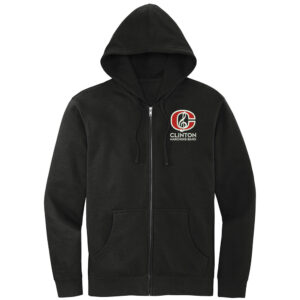 Clinton Marching Band District Unisex V.I.T. Fleece Full Zip Hoodie – Black