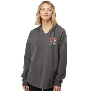 Clinton Marching Band Independent Trading Co. Women’s Lightweight California Wave Wash Hooded Sweatshirt – Shadow