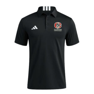 Clinton Marching Band Adidas 3 Stripe Men Short sleeve Polo – Black (M, L, XL, 3x)