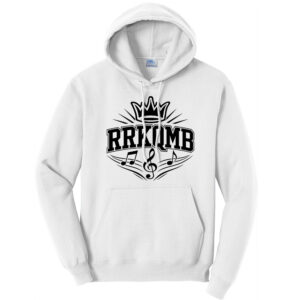 Clinton Marching Band Unisex Fleece Hooded Sweatshirt-White