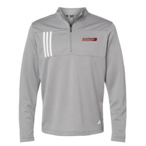 River Queens VB Adidas 3-Stripes Double Knit 1/4 zip pullover Men-Grey Three/White