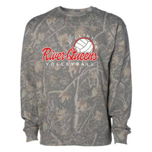 River Queens VB Unisex Heavyweight Crewneck Sweatshirt-Deadwood Tree Camo