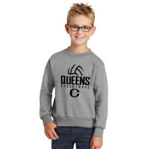 River Queens VB  Youth Crewneck Sweatshirt – Athletic Heather