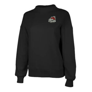 Steamer Golf Charles River Women’s Willow Mock Neck Sweatshirt – Black