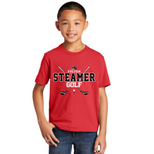 Steamer Golf Youth Fan Favorite Short Sleeve Tee -Bright Red