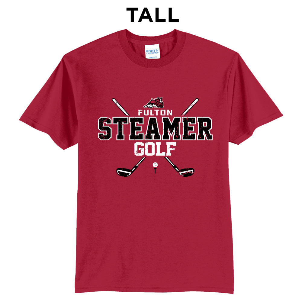 Steamer Golf Tall Short Sleeve Tee-Red