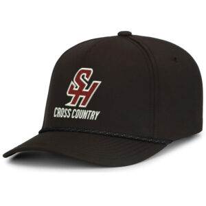 SH Cross Country Pacific Weekender Perforated Snapback Rope Cap – Black/ Black/ White