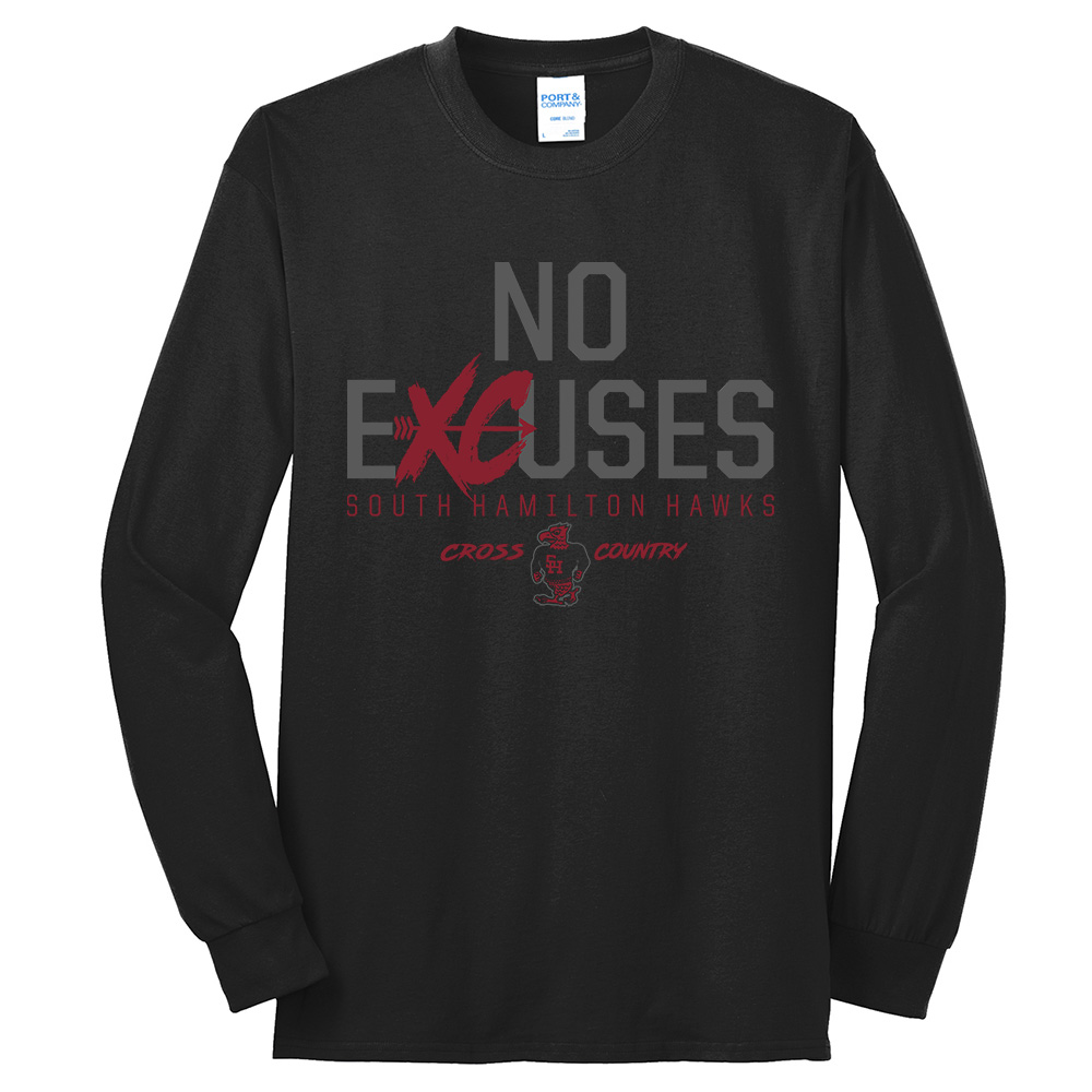 SH Cross Country Unisex Long Sleeve Core Blend T Shirt - JetBlack