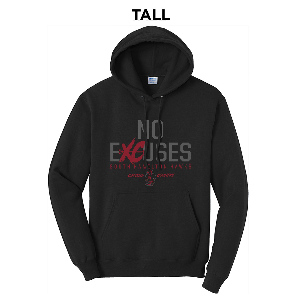 SH Cross Country TALL Classic Pullover Hooded Sweatshirt - JetBlack
