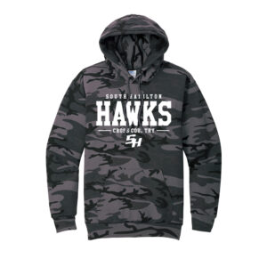 SH Cross Country Unisex  Core Fleece Camo Pullover Hooded Sweatshirt – BlackHeather