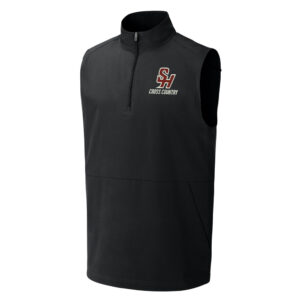 SH Cross Country Sport-Tek Men Repeat 1/2-Zip Vest-Black