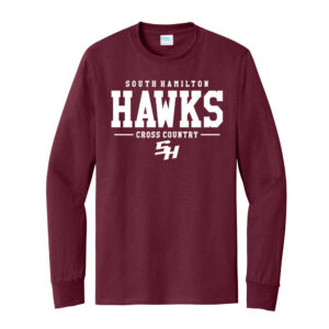 SH Cross Country Unisex Long Sleeve Cotton T Shirt -Cardinal