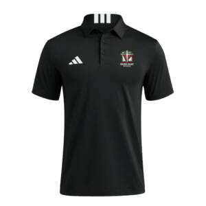 Sacred Heart Elem Adidas 3 Stripe short sleeve Polo Black