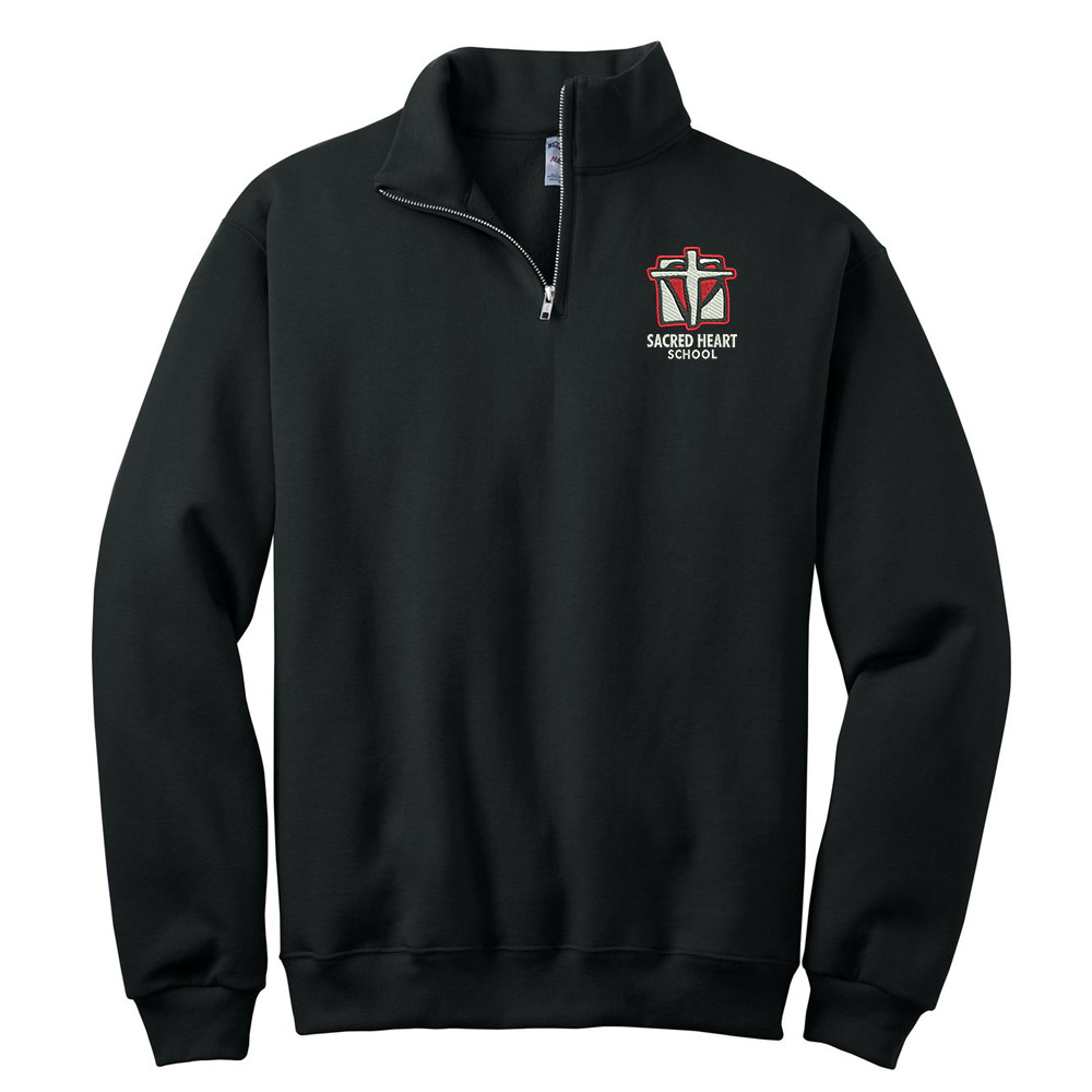 Sacred Heart Elem JERZEES Nublend Unisex Cadet Collar Sweatshirt - Black