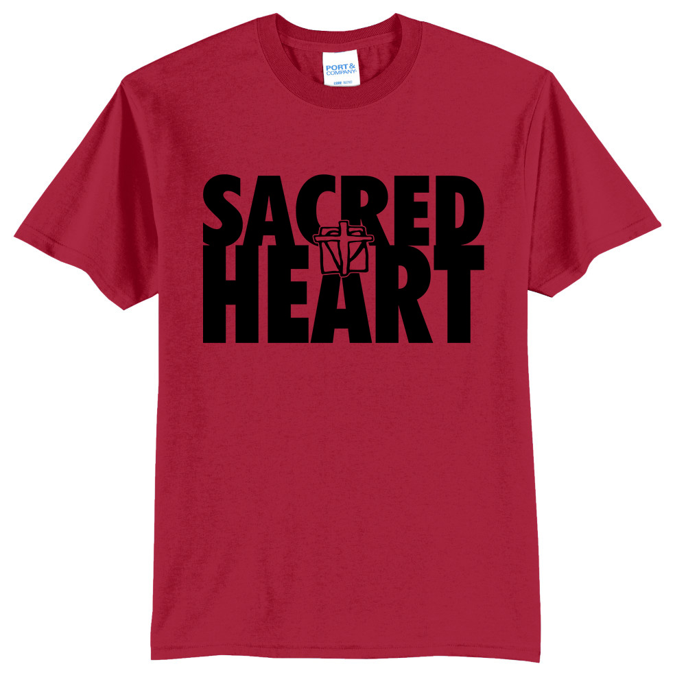 Sacred Heart Elem Unisex Short Sleeve Tee-Red