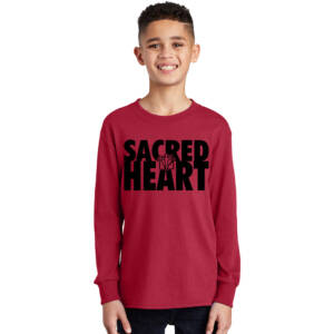 Sacred Heart Elem Youth Cotton Long Sleeve T Shirt – RED