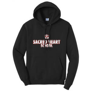 Sacred Heart Elem Unisex Classic Core weight Cozy Pullover Hooded Sweatshirt – JetBlack