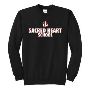 Sacred Heart Elem Unisex Core Fleece Crewneck Sweatshirt – Black