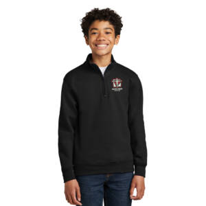 Sacred Heart Elem Youth Core Fleece 1/4-Zip Pullover Sweatshirt-Black