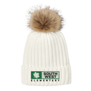 Southwest Elementary Port Authority Faux Fur Pom Beanie -Marshmallow