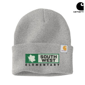 Southwest Elementary Carhartt Acrylic Watch Cap 2.0 beanie stocking cap with cuff-Heather Grey