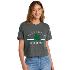 Southwest Elementary Comfort Colors Women’s Heaveweight Boxy Fit Slightly Cropped T Shirt – Pepper