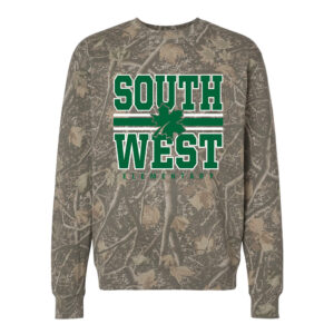 Southwest Elementary Independent Trading Co Unisex Heavyweight Crewneck Sweatshirt – Deadwood Tree Camo 3D PUFF