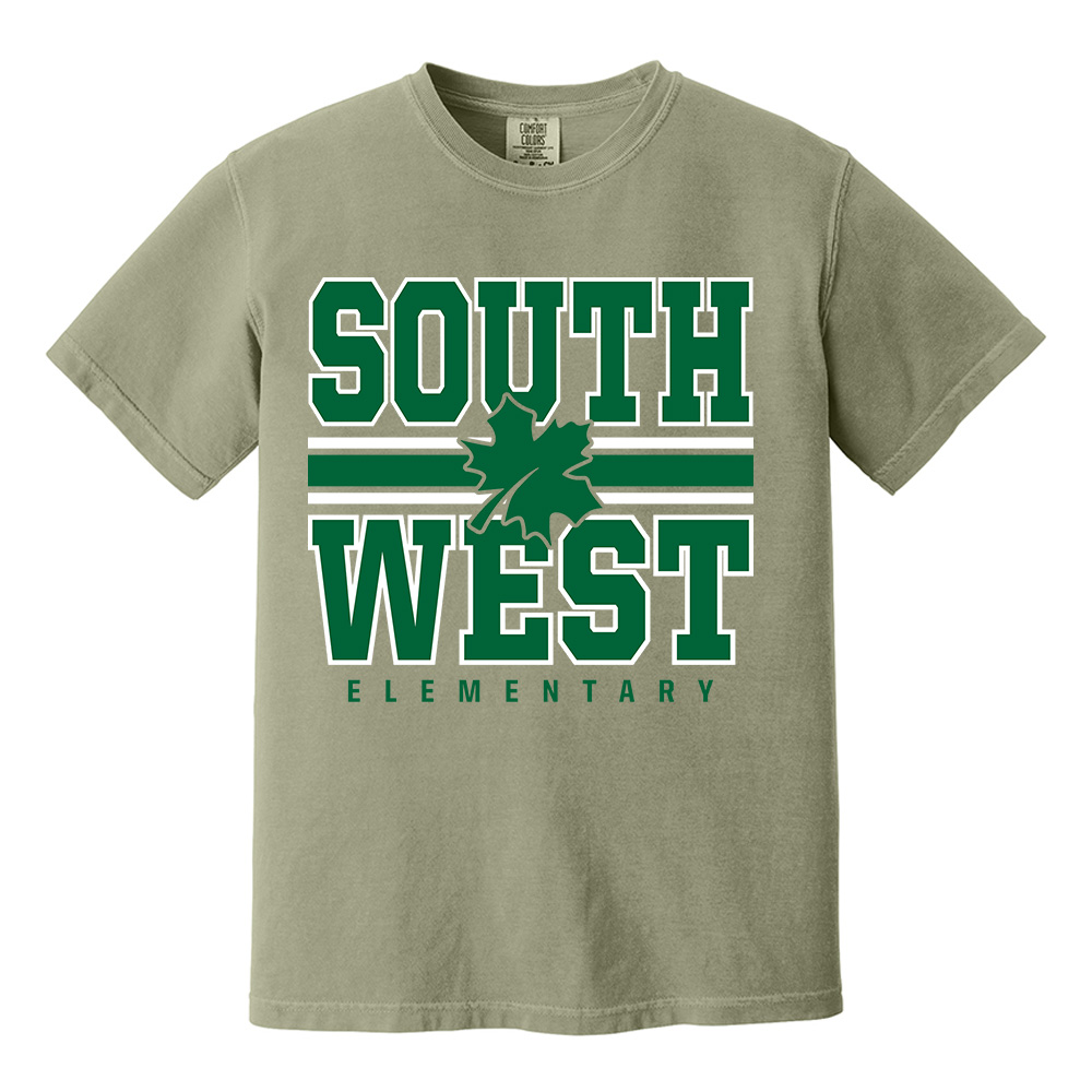 Southwest Elementary Comfort Colors Pigment Dyed Short Sleeve Shirt -Sandstone