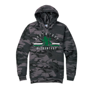 Southwest Elementary Unisex  Core Fleece Camo Pullover Hooded Sweatshirt – BlackHeather