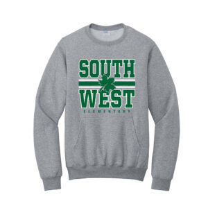 Southwest Elementary Unisex Core Fleece Crewneck Pocket Sweatshirt -Athletic Heather