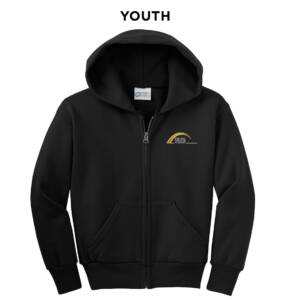 The ARC Youth Classic Full-Zip Hooded Sweatshirt-Black