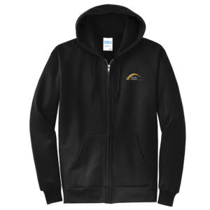 The ARC Unisex Classic Full-Zip Hooded Sweatshirt-Black