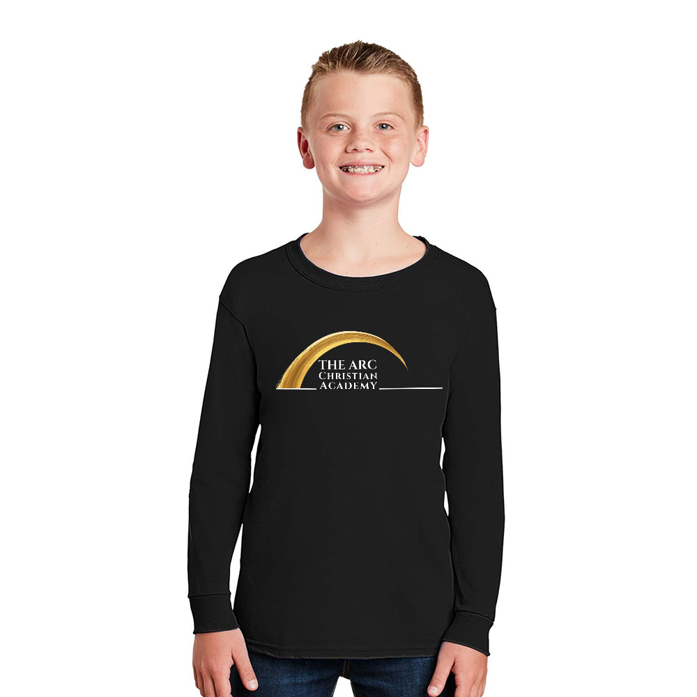 The ARC Youth Cotton Long Sleeve Tee-Black