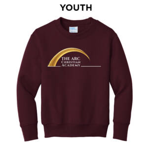 The ARC Youth Fleece Crewneck Sweatshirt-Maroon