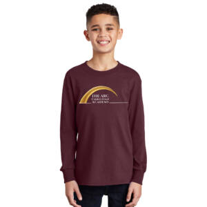 The ARC Youth Cotton Long Sleeve Tee-Maroon