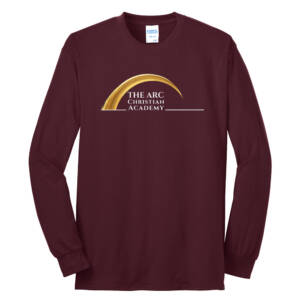 The ARC Unisex Cotton Long Sleeve Tee-Maroon