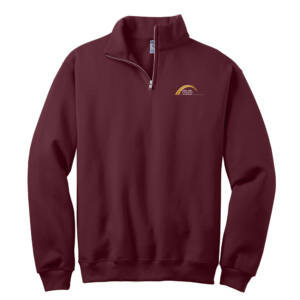 The ARC JERZEES Unisex Nublend Cadet Collar Sweatshirt-Maroon