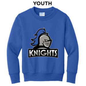 Knights Youth Fleece Crewneck Sweatshirt-Royal
