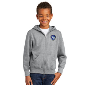 Knights Youth Core Fleece Full Zip Hooded Sweatshirt-Athletic Heather