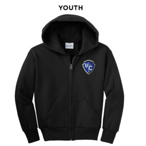 Knights Youth Core Fleece Full Zip Hooded Sweatshirt-Black