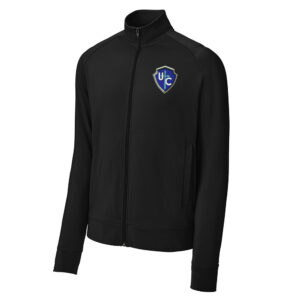 Knights Sport-Tek Sport-Wick Men Stretch Full-Zip Cadet Jacket-Black