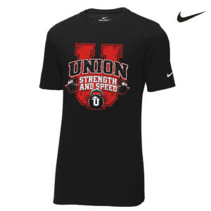 Union Strength Nike Men Dri Fit Cotton/Poly Tee-Black