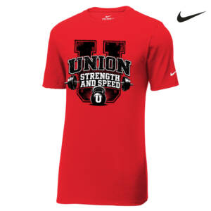 Union Strength Nike Men Dri Fit Cotton/Poly Tee-University Red