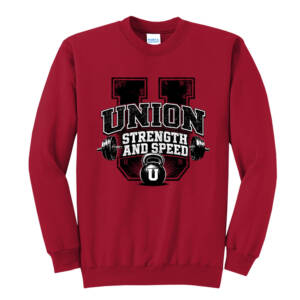 Union Strength Unisex Fleece Crewneck Sweatshirt-Red
