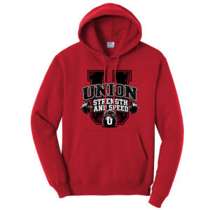 Union Strength Unisex Fleece Hooded Sweatshirt-Red