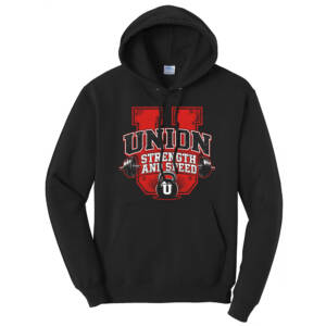 Union Strength Unisex Classic Core weight Cozy Pullover Hooded Sweatshirt – JetBlack