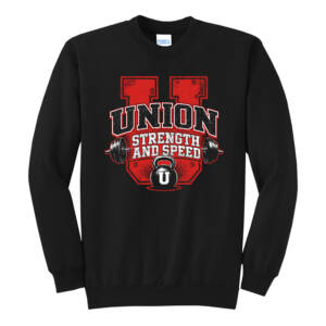 Union Strength Unisex Core Fleece Crewneck Sweatshirt – Black