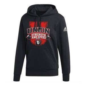 Union Strength Adidas Fleece Unisex Hooded Sweatshirt- Black