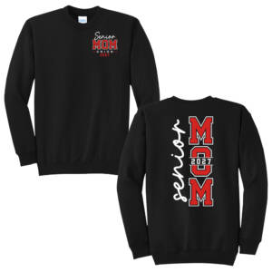 Union Senior Mom Unisex Core Fleece Crewneck Sweatshirt – Black